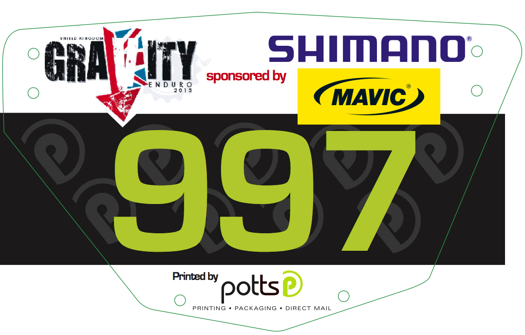 UK Gravity Enduro 2013 Number Boards